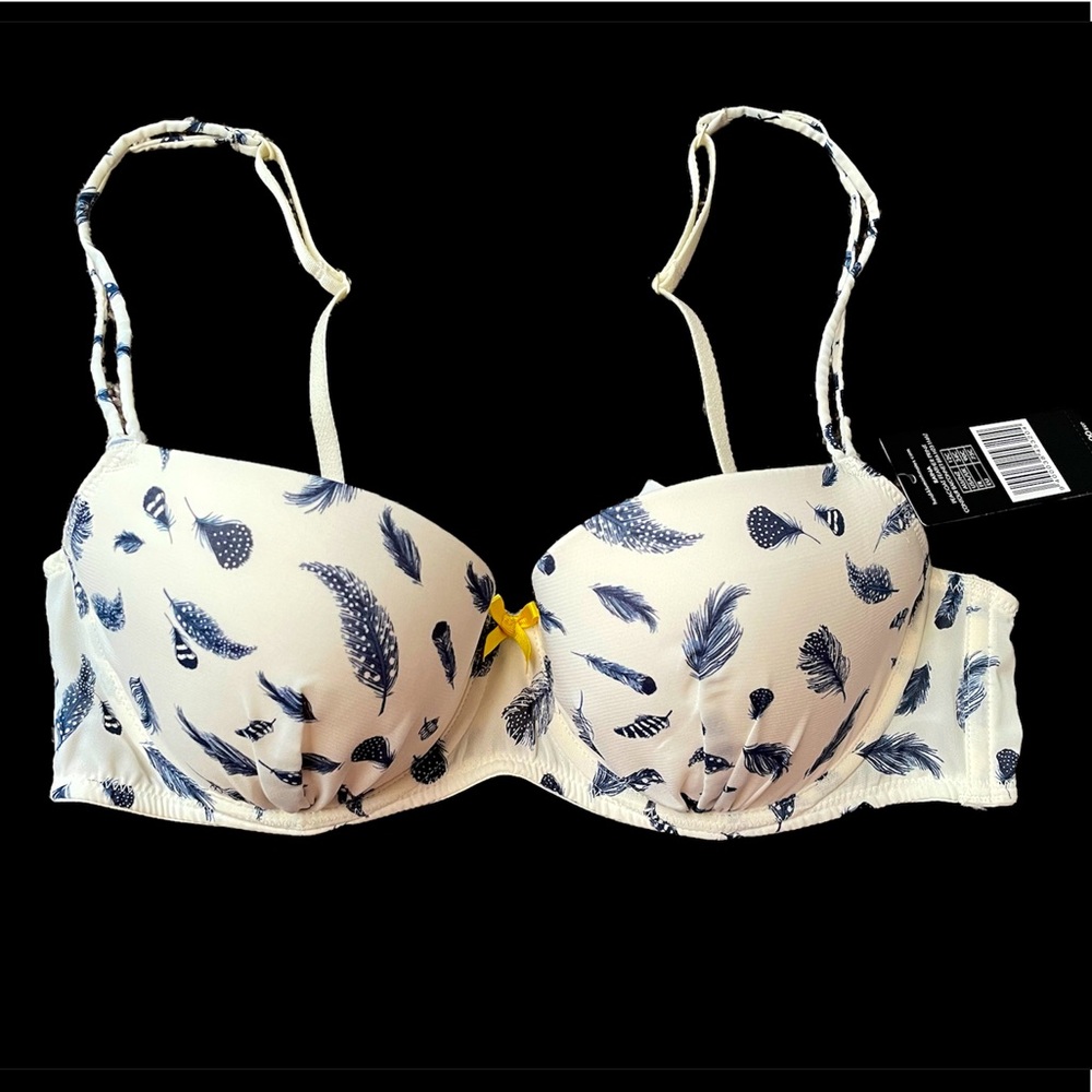 Heidi Klum intimates Raina peacock feather balconett padded bra.Size US 34C